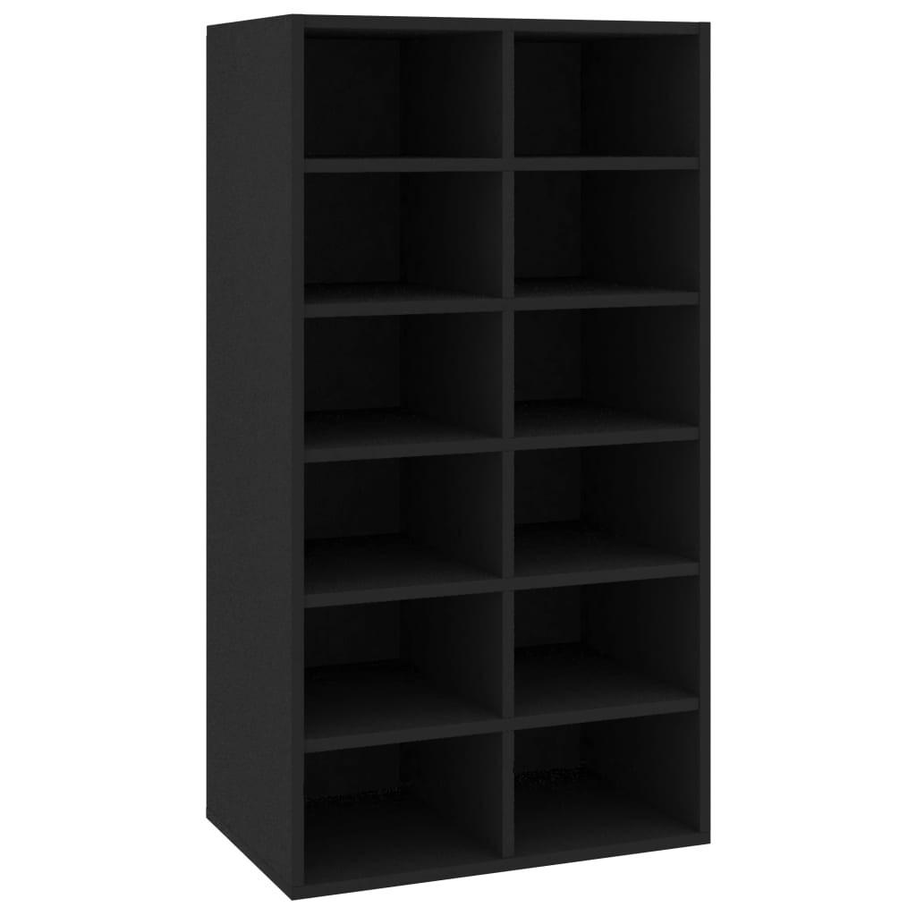 vidaXL Schuhregal Schwarz 34x100.5x54 cm