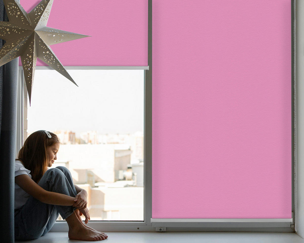 VNÚTORNÁ roleta - okenná roleta - roleta - 100x140 cm - Ružová - pink, plast (100/140/0.5cm) - TULUP