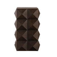 BEISTELLTISCH 60 cm in Braun aus Massivholz und MDF im Retro-Design - Braun, Holzwerkstoff (37/37/60cm) - Flora Grace