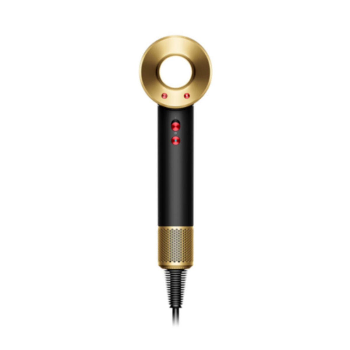 HAARTROCKNER Supersonic HD07 Onyx Gold mit Stylingaufsätzen, Föhn, Haartrockner, Stylinggerät, Diffusor, Beauty Gerät, Haarstyling, Profi Haartrockner - Goldfarben/Schwarz, Kunststoff/Metall (7.8/24.5/9.7cm) - Dyson