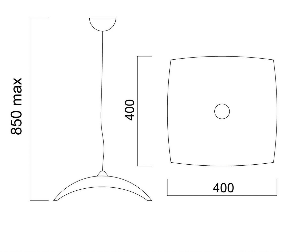 HÄNGELEUCHTE - Weiß, Glas (40/40/9cm) - Lumicom