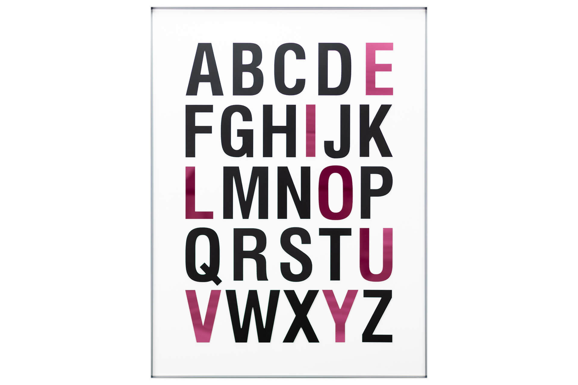 WANDBILD Rosa 60/80 cm - Pink/Schwarz, Glas (3.01/80cm) - KUNSTLOFT