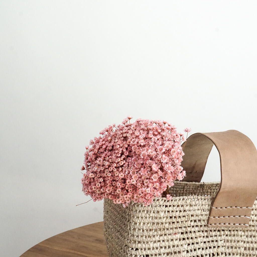 TROCKENBLUMEN Glixia Bund in Rosa - Rosa, Naturmaterialien (45cm) - Lykke & You