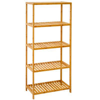 BAMBUS-REGAL 130x60x26 cm - Naturfarben, Holz (60/130/60cm) - Dunedesign