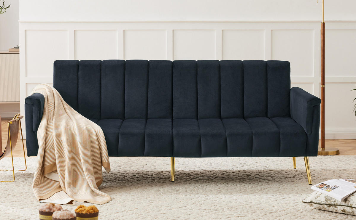 SCHLAFSOFA Dunkelgrau 183/76/75 cm - Dunkelgrau, Textil (76/75/183cm) - Urban Meuble