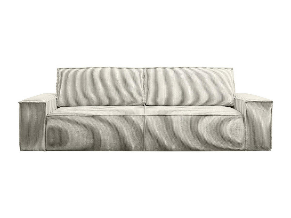 SCHLAFSOFA 4-Sitzer - Cord - Beige - AMELIA - Beige, Textil (257/85/102cm) - Vente-Unique