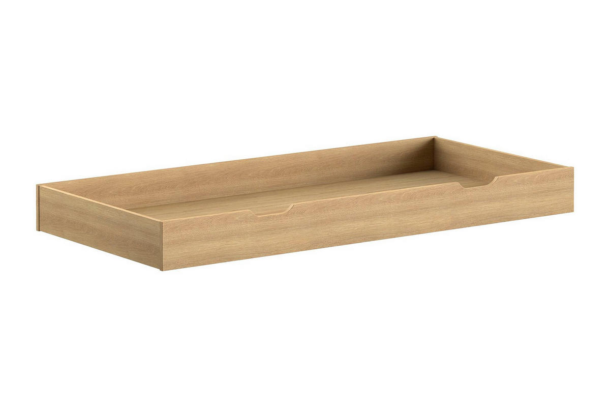 HAUSBETT Kapua Eiche massiv Natur Dachaufbau 90x200 - Eichefarben, Holz (90/200cm) - 58aufmkessel