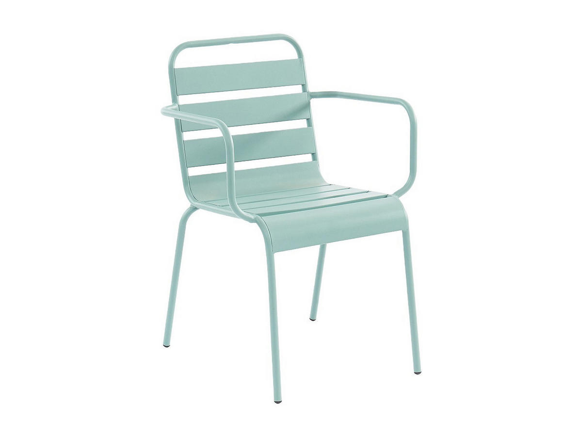 GARTENSESSEL stapelbar 2er-Set - Metall - Mandelgrün - MIRMANDE von MYLIA - Grün, Metall (56/79/59cm) - Vente-Unique