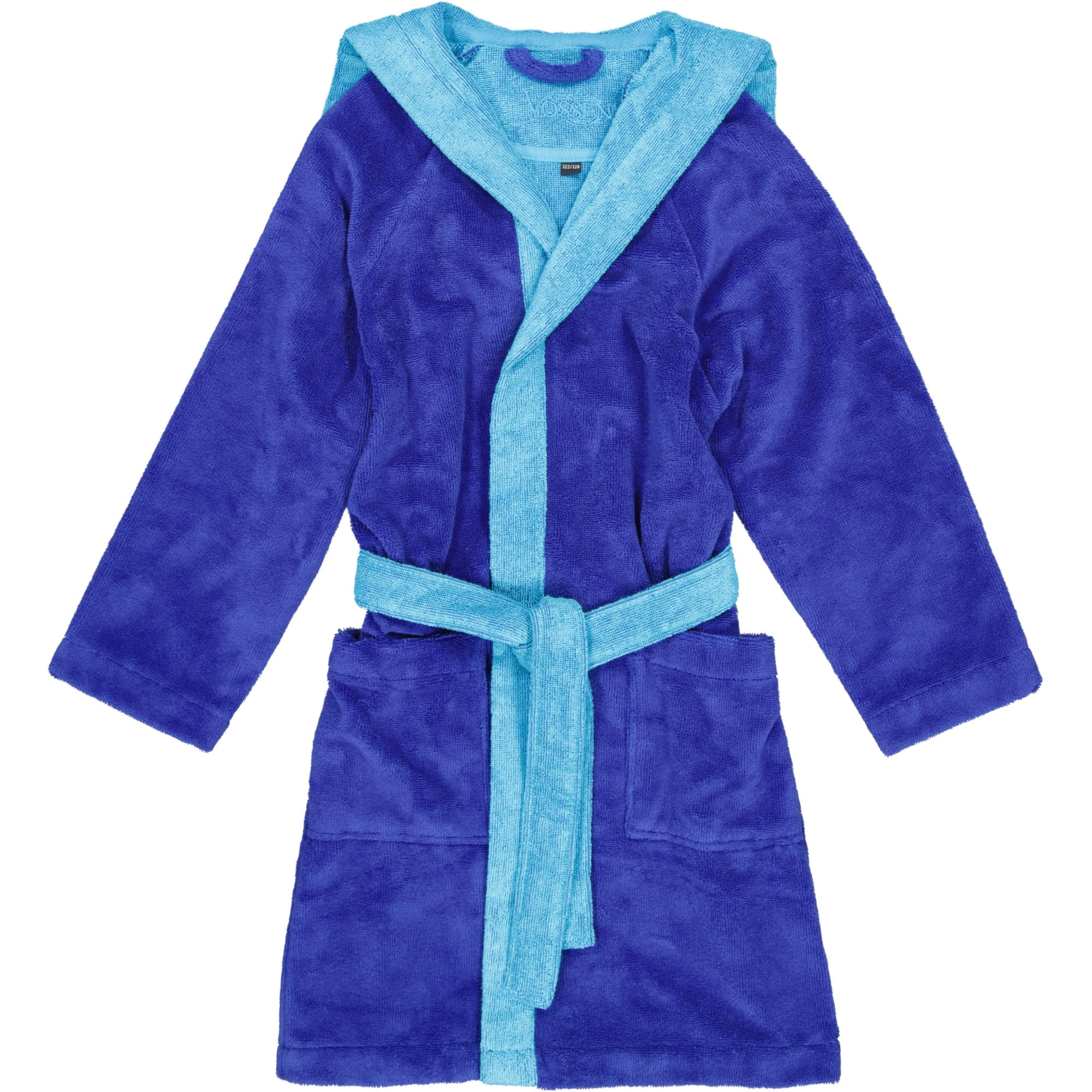 KINDERBADEMÄNTEL KINDER KAPUZE BIXIE REFLEX BLUE/ICE BLUE - 0008 - Blau, Textil (140null) - Vossen