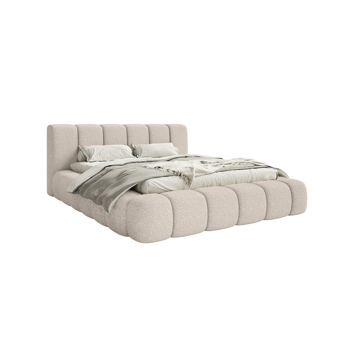 POLSTERBETT Goa 200x200 cm, Creme - Creme, Textil (200/200cm) - Fedve