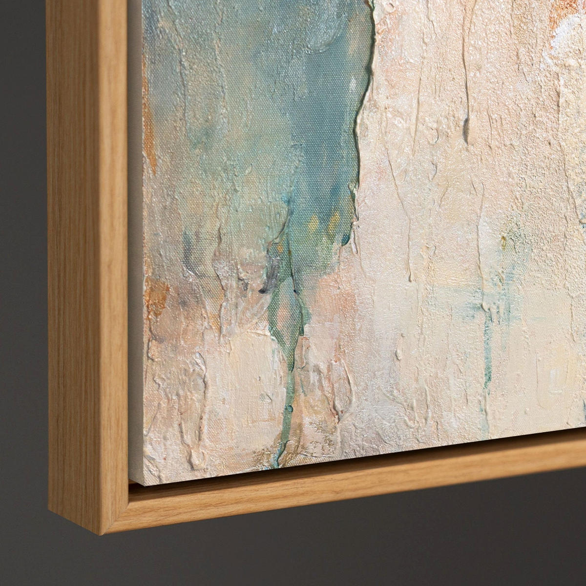 GEMÄLDE Warme Flüstern Schattenfugenrahmen Eichefarben 120x80 cm - Eichefarben, Holz (120/80cm) - YS-art gallery