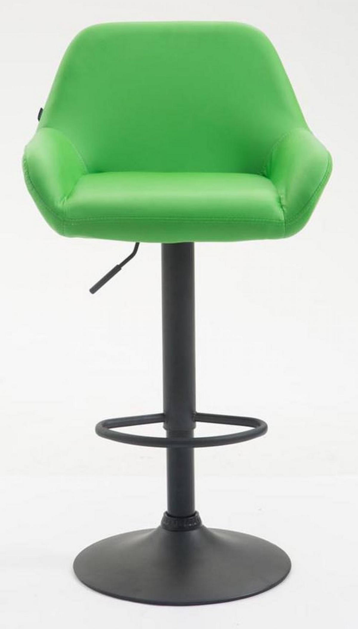 BARHOCKER 2er Set Lederlook grün - Schwarz/Grün, Textil/Metall (51/89/52cm) - CLP
