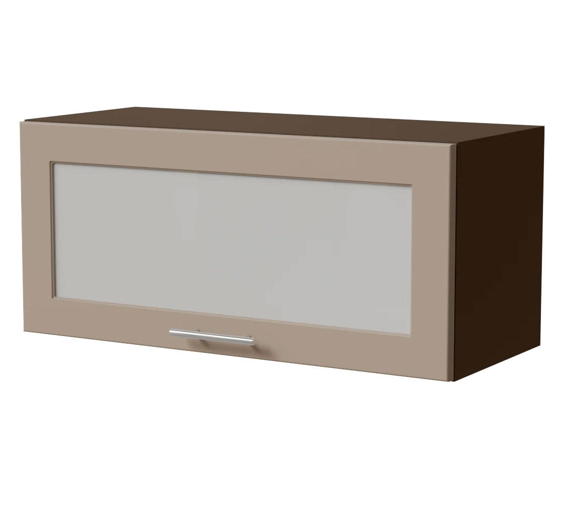 KLAPPHÄNGESCHRANK Brerra W4BS/80 WKF Lava / RAL 1019 graubeige Matt 80 / 32,5 / 36cm - Dunkelgrau/Graubraun, Holz/Holzwerkstoff (80/36/32.5cm) - Feldmann-Wohnen