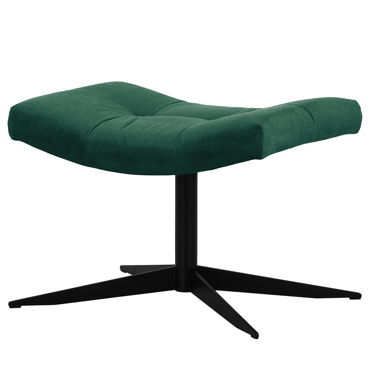 POLSTERHOCKER - Dunkelgrün/Schwarz, Textil/Metall (67/47/50cm) - home24