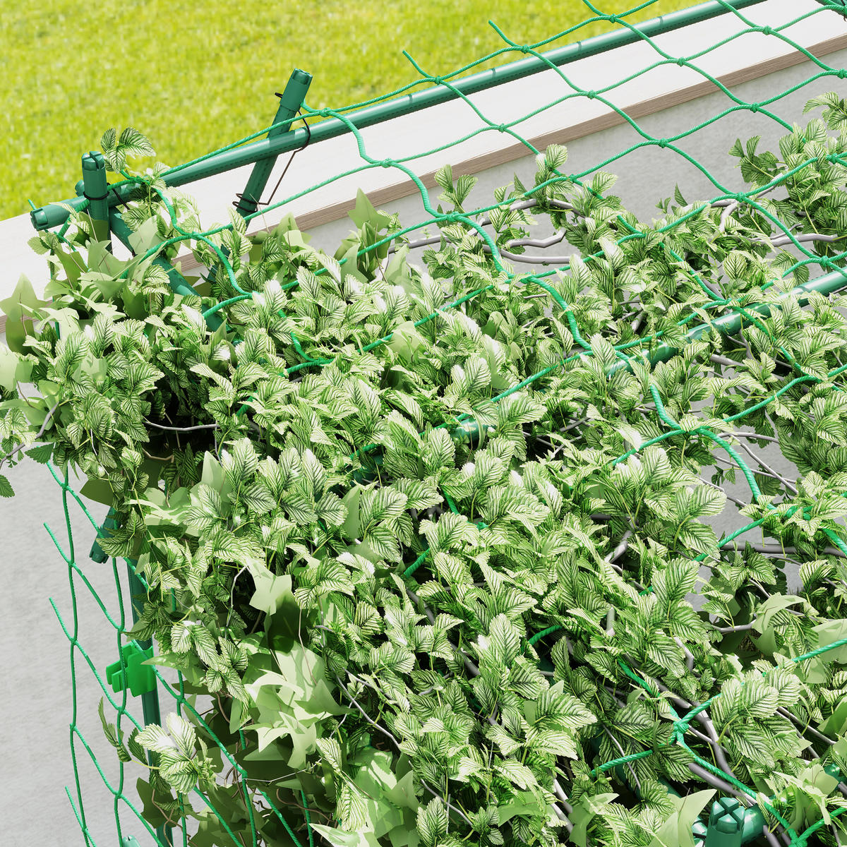 RANKGITTER Stahl PE Grün - Grün, Metall (223/223/223cm) - Outsunny