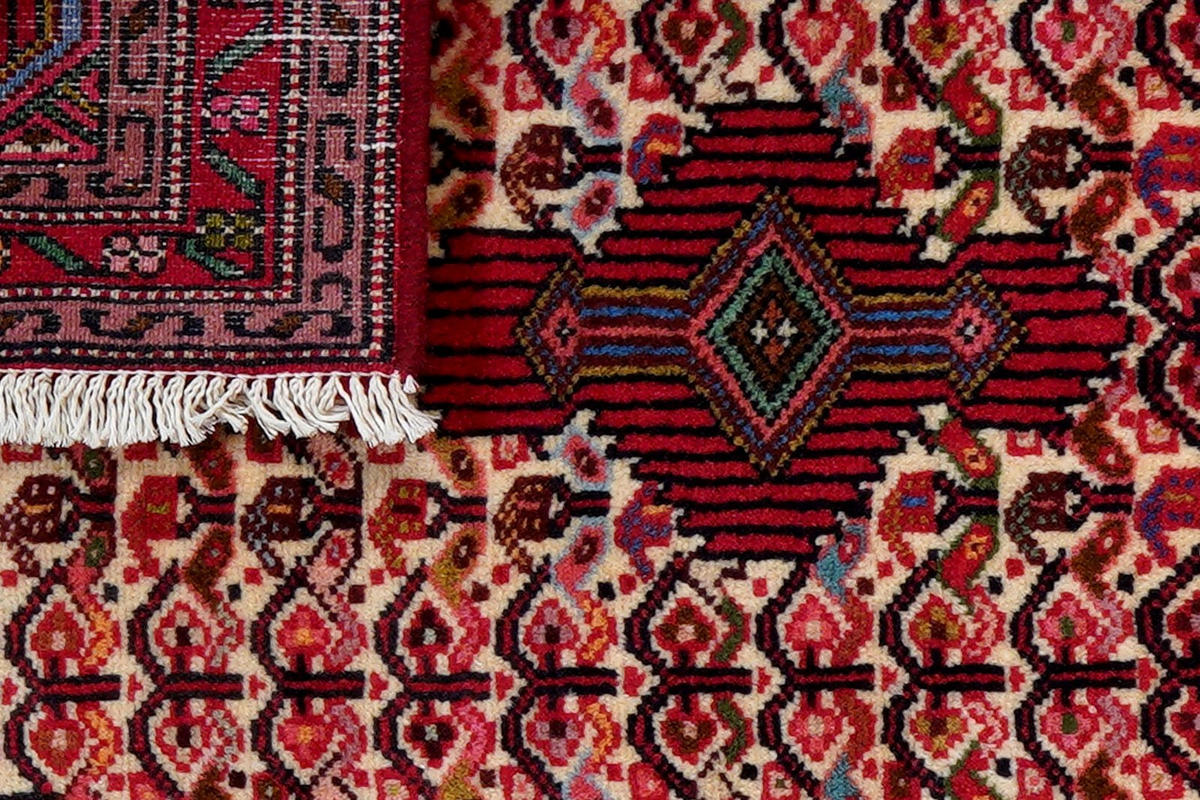 ORIENTTEPPICH handgeknüpft Assadabad Beige, Rot 95/65 cm Schurwolle - Beige/Rot, Textil (65/95cm) - Looma