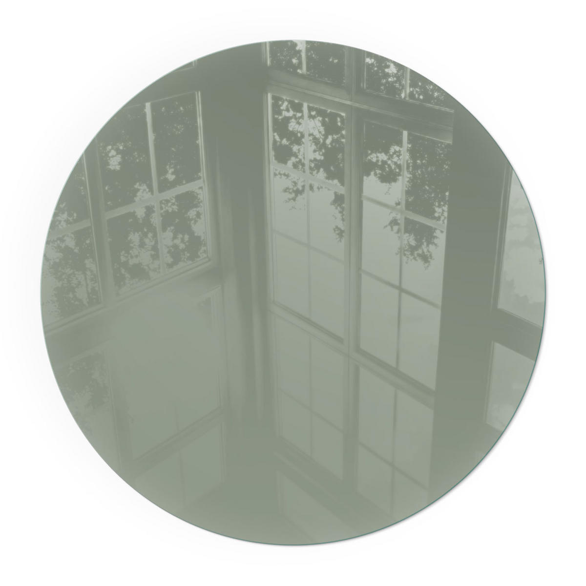 GLASPLATTE für Kamin Ø 100 cm - Grün, Glas (100/100/0.4cm) - TULUP