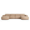 ECKSOFA Cursal Round U-Form, Stoff Salvador, Beige - Beige, Holz (364/166cm) - Kaiser Möbel