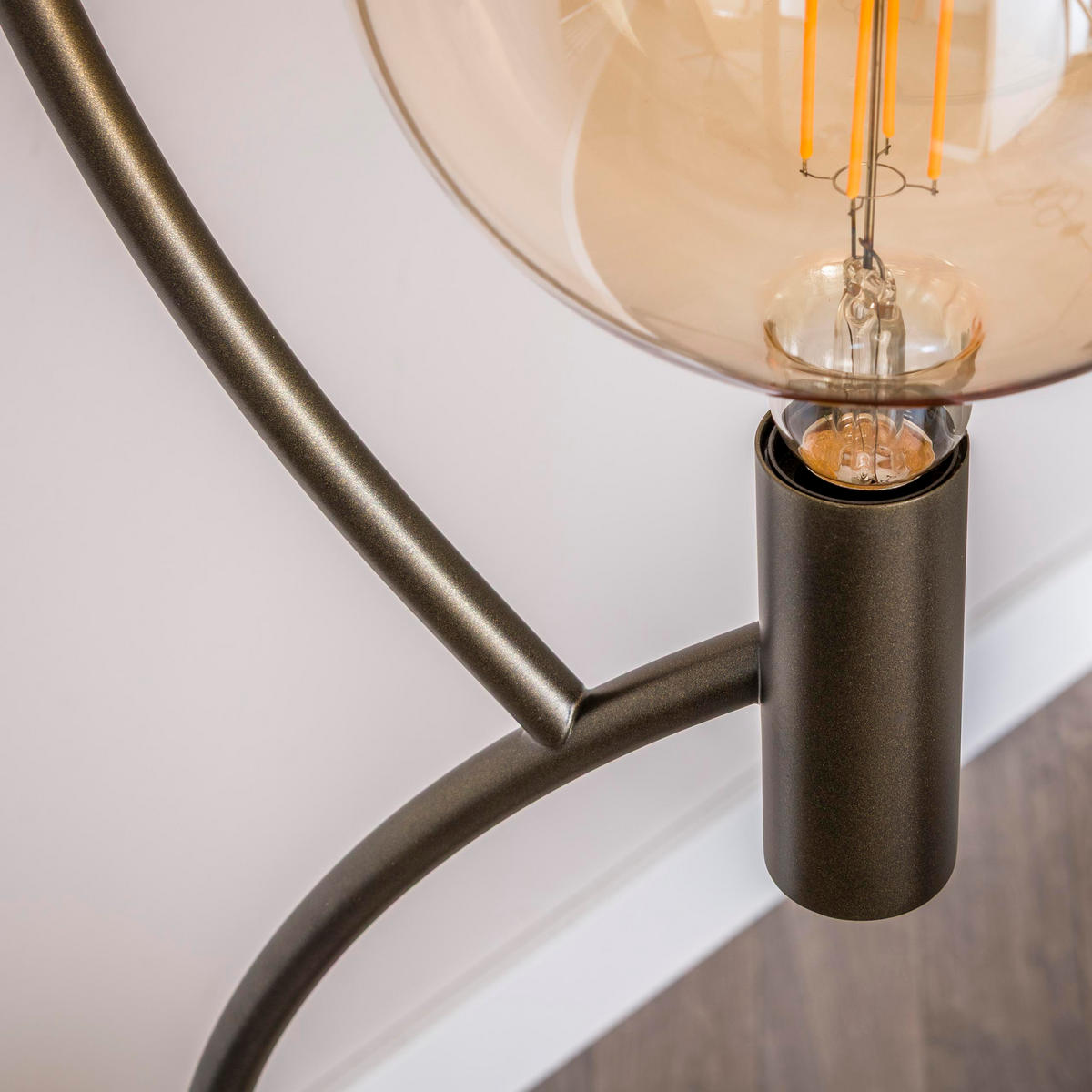 STEHLAMPE Arcus - Braun - 30/35/160 cm - Braun, Metall (30/35/160cm) - Hoyz Collection