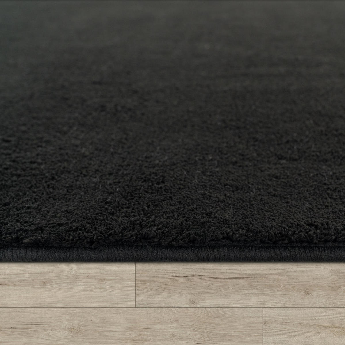 KURZFLORTEPPICH 80/80 cm Cadiz 630 - Schwarz, Kunststoff (80/80cm) - Paco Home