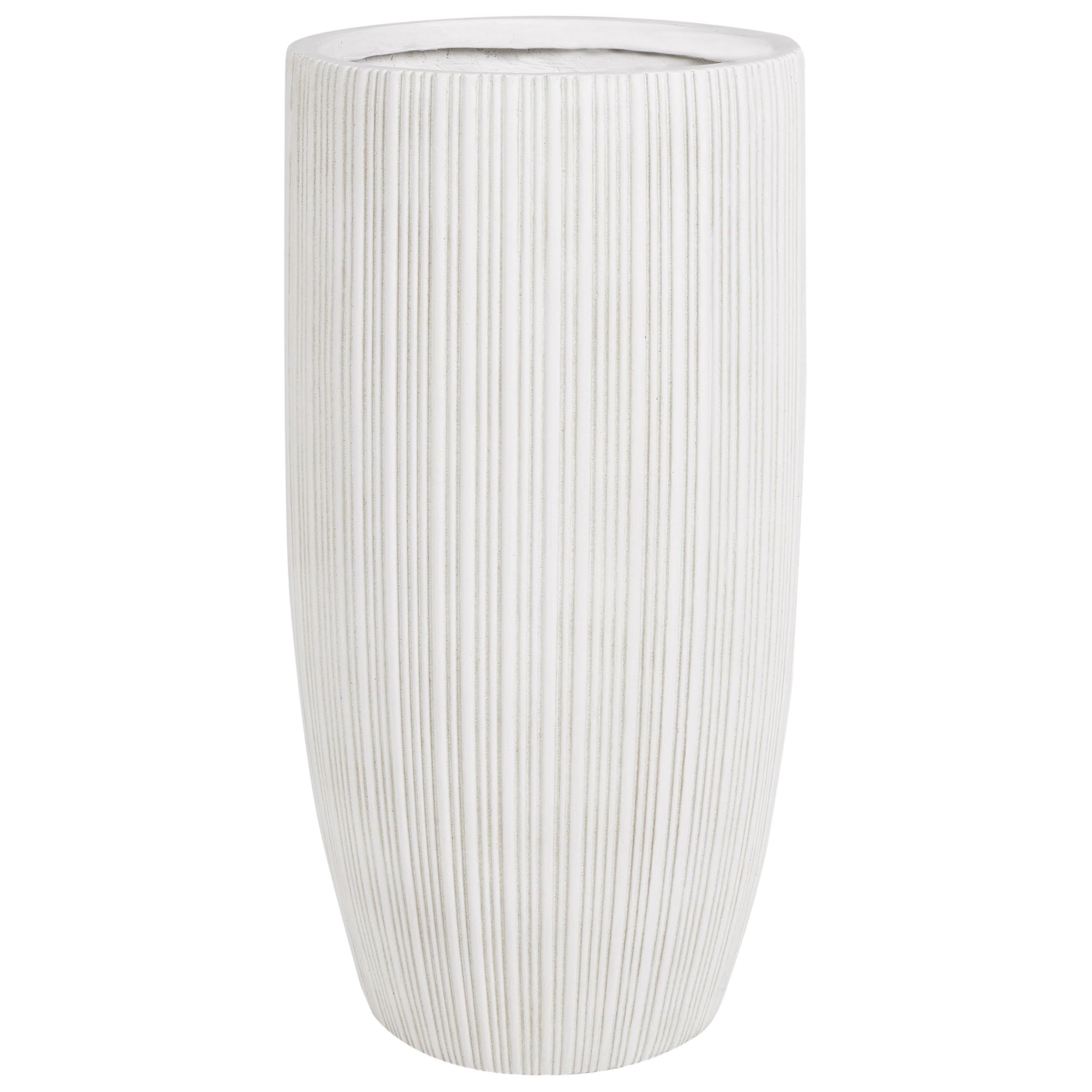 BLUMENTOPF Beige Zelkova - Beige, Naturmaterialien (70cm) - Beliani