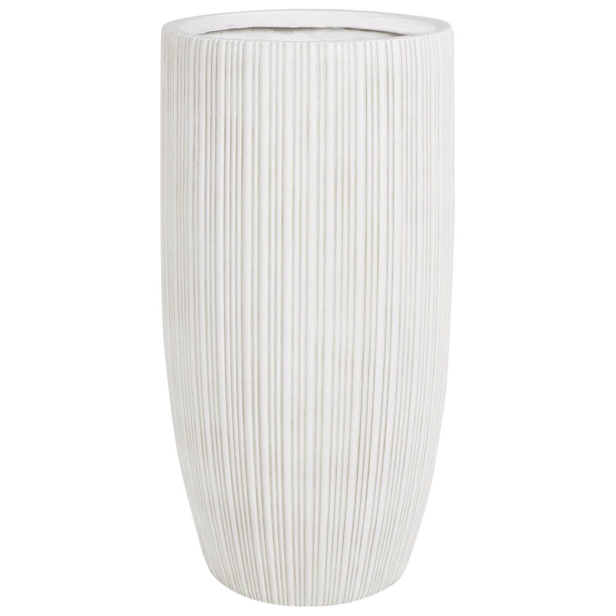 BLUMENTOPF Beige Zelkova - Beige, Naturmaterialien (70cm) - Beliani