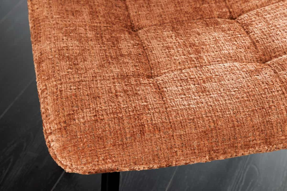 STUHL TRES CHIC Chenille Braun 90 cm - Schwarz/Braun, Kunststoff/Textil (54/88/44cm) - riess-ambiente