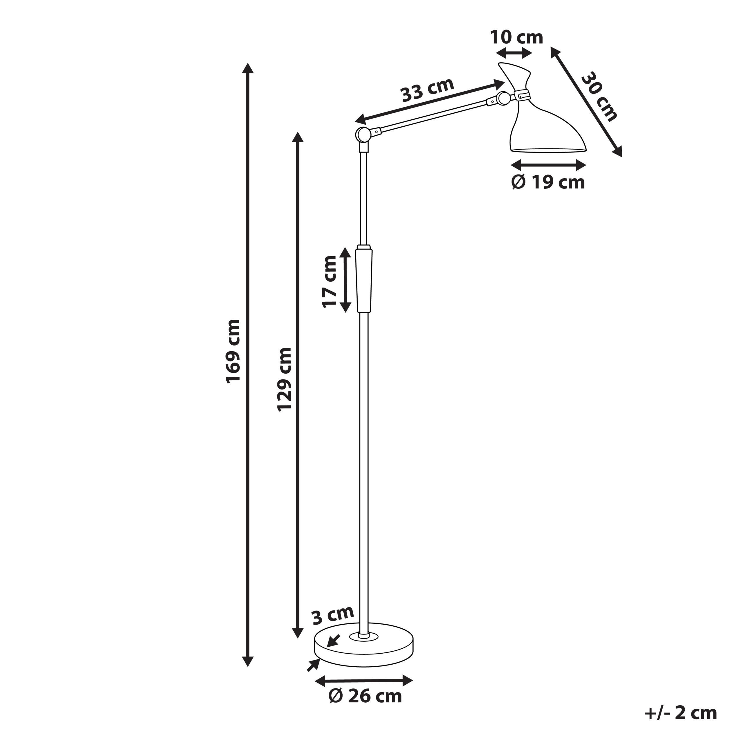 Thumbnail - Beliani Stehlampe, Weiß, Kunststoff, 27.2x169x26 cm, Lampen & Leuchten, Innenbeleuchtung, Stehlampen, Stehlampen