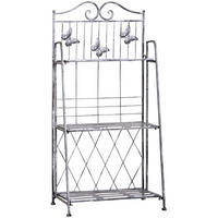 GARTENREGAL aus Metall 44x25x96 cm in Grau mit Faltfunktion - Grau, Metall (25/96/44cm) - Modfu