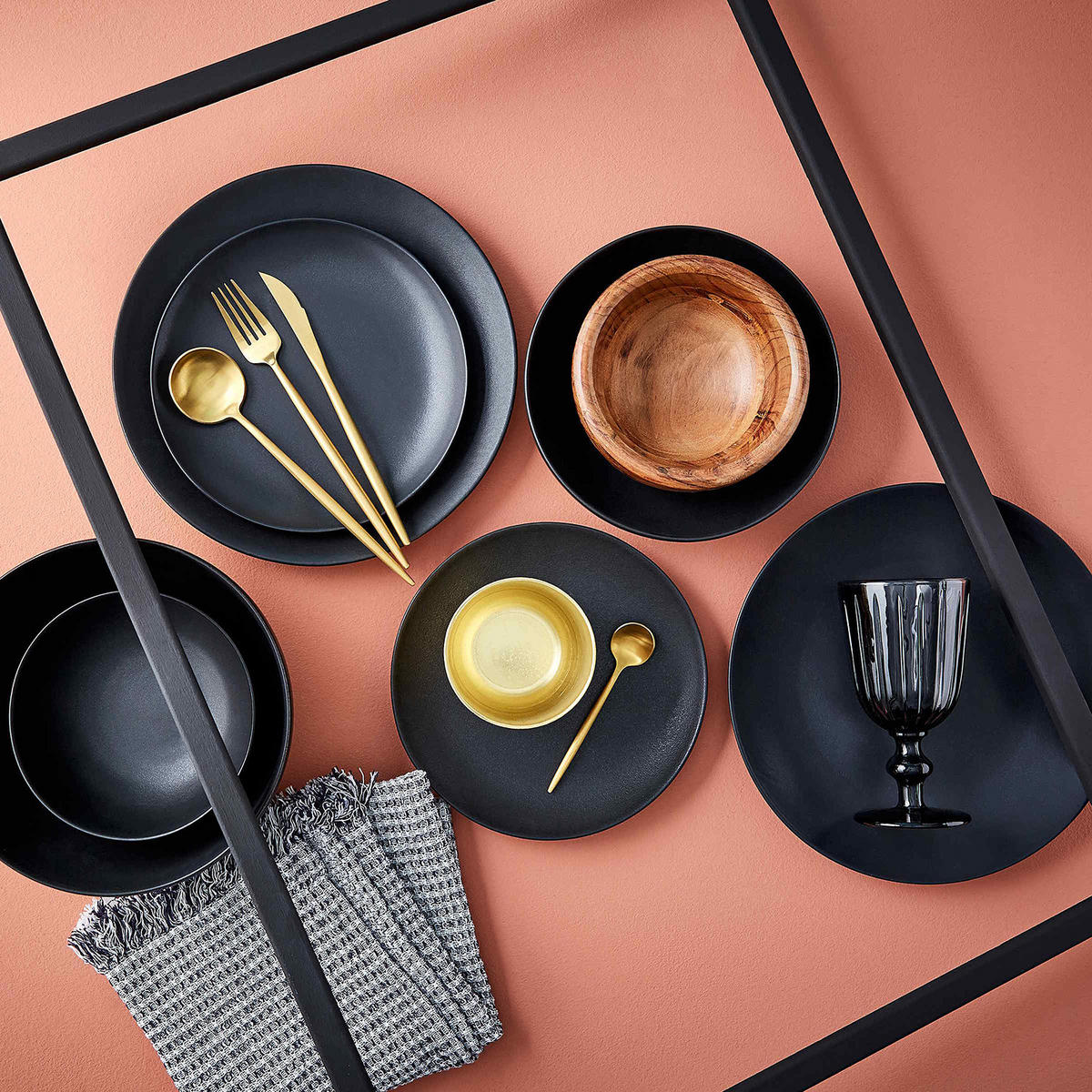 SCHALEN 4er-Set Pure Kitchen 15 cm - Braun, Holz (15/15/8cm) - Butlers