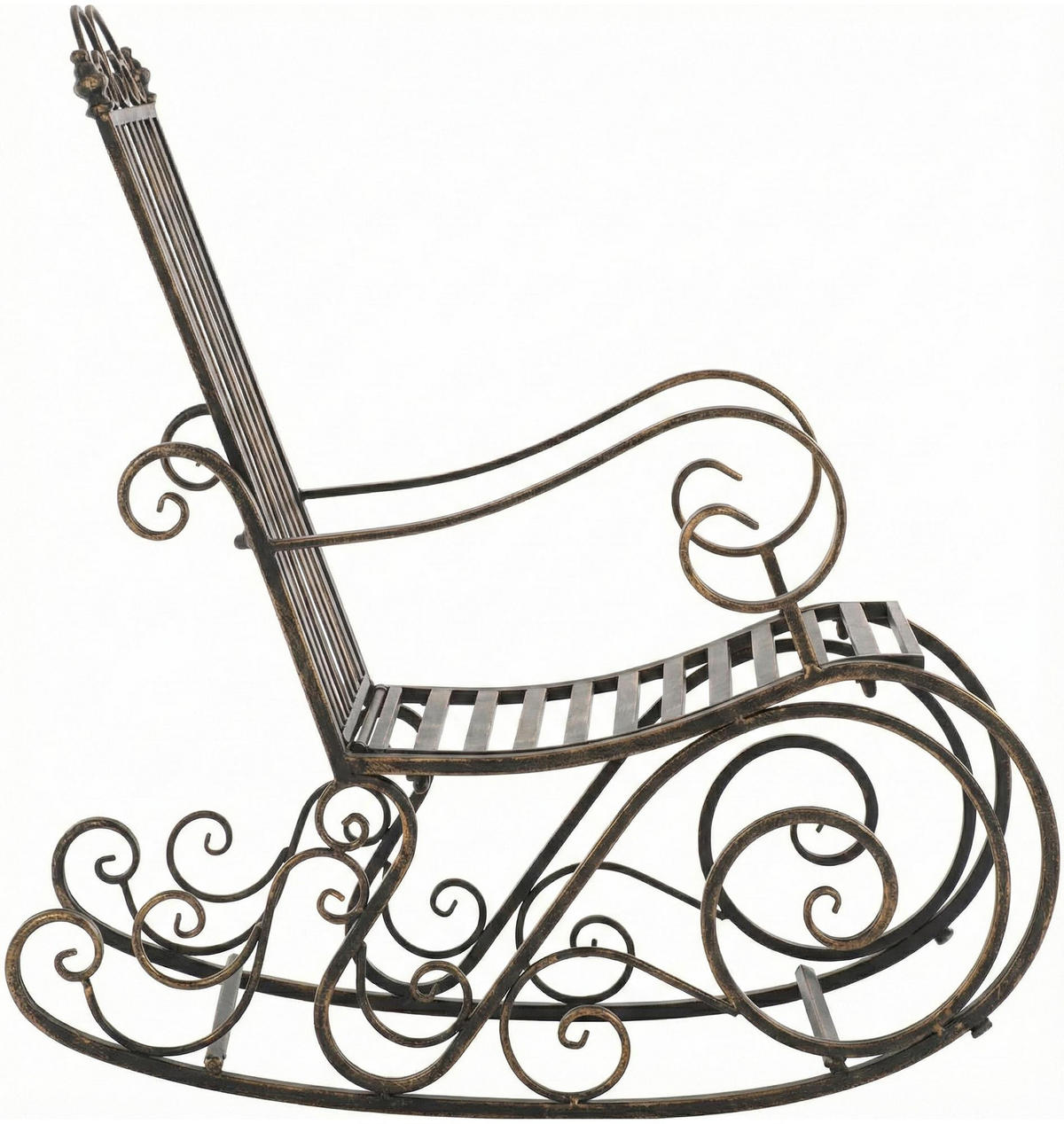 GARTENSCHAUKELSTUHL Metall Bronze - Bronzefarben, Metall (56/94/90cm) - CLP