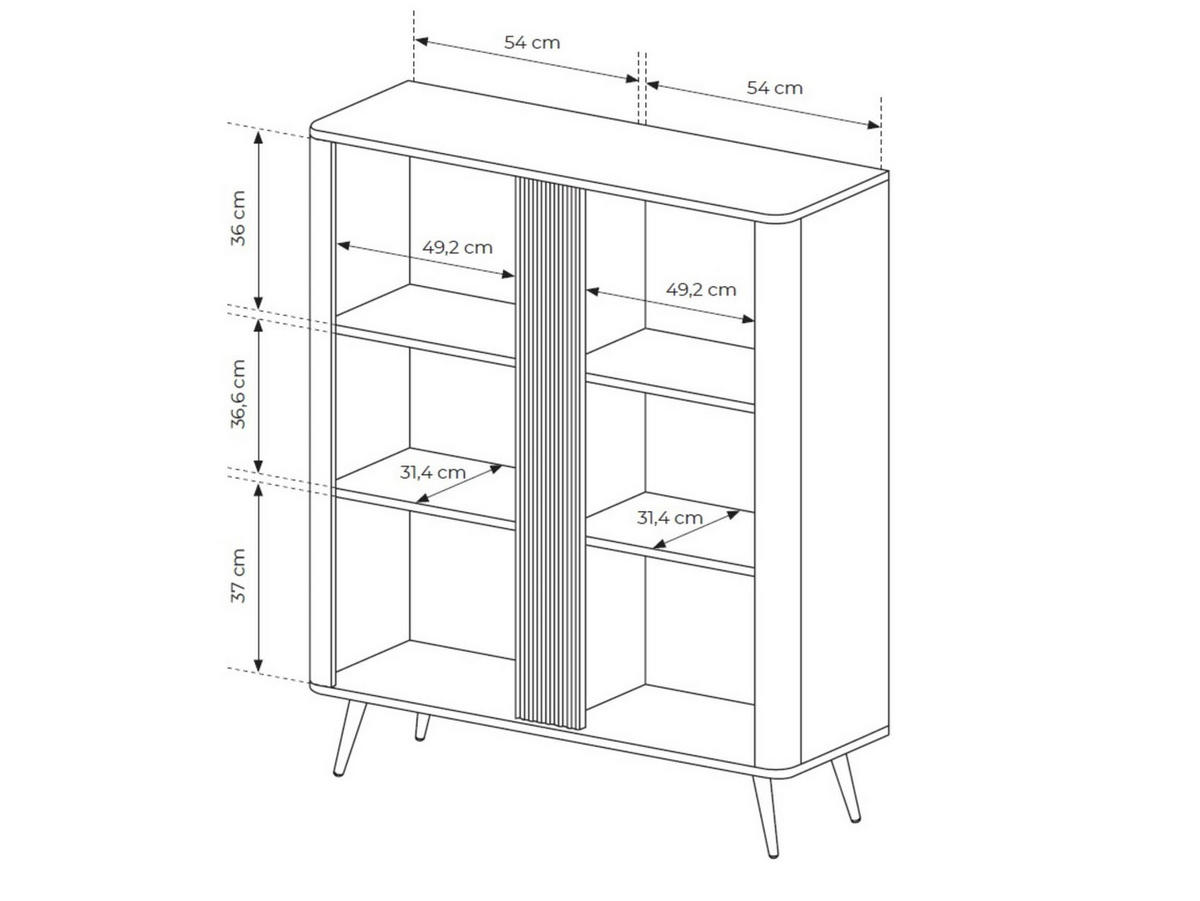 HIGHBOARD Arvis Eiche Dunin - Eichefarben/Schwarz, Holzwerkstoff (113/134/38cm) - Bettso