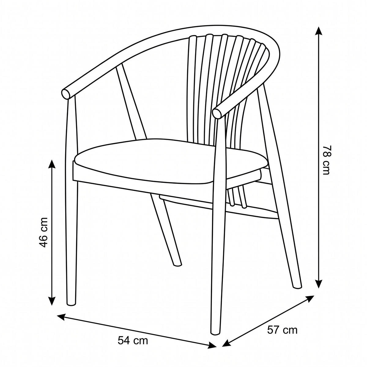 MATSTOL Asti 54 x 57 x 78 cm – rökt/sandgrå - Grå, Trä/Textil (54/78/57cm) - ebuy24