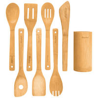 KÜCHENHELFER Set aus Holz 8-teilig - Beige, Holz - BlauKe