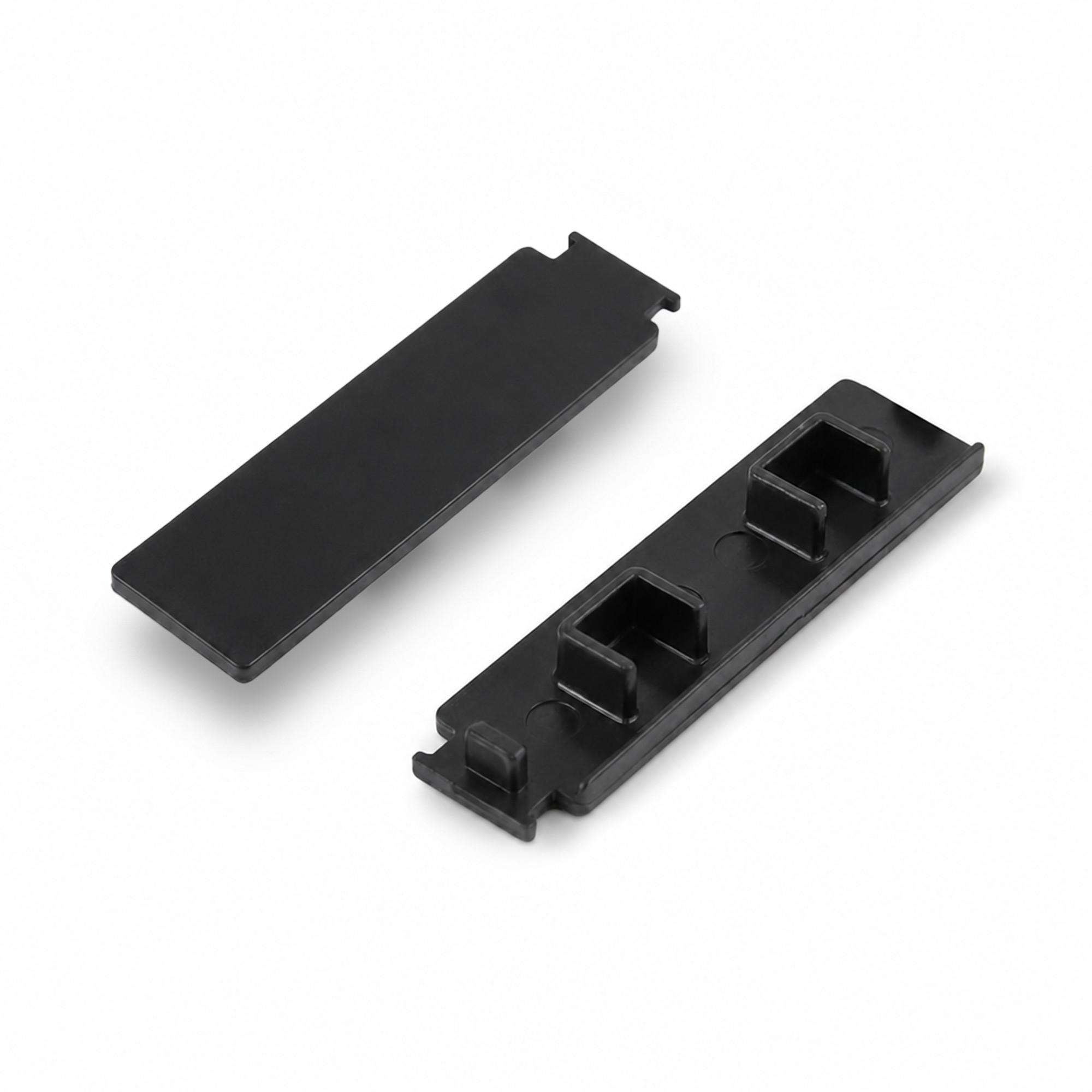 Bestlivings Gardinenschienen-Endstück Schwarz 2x8 cm