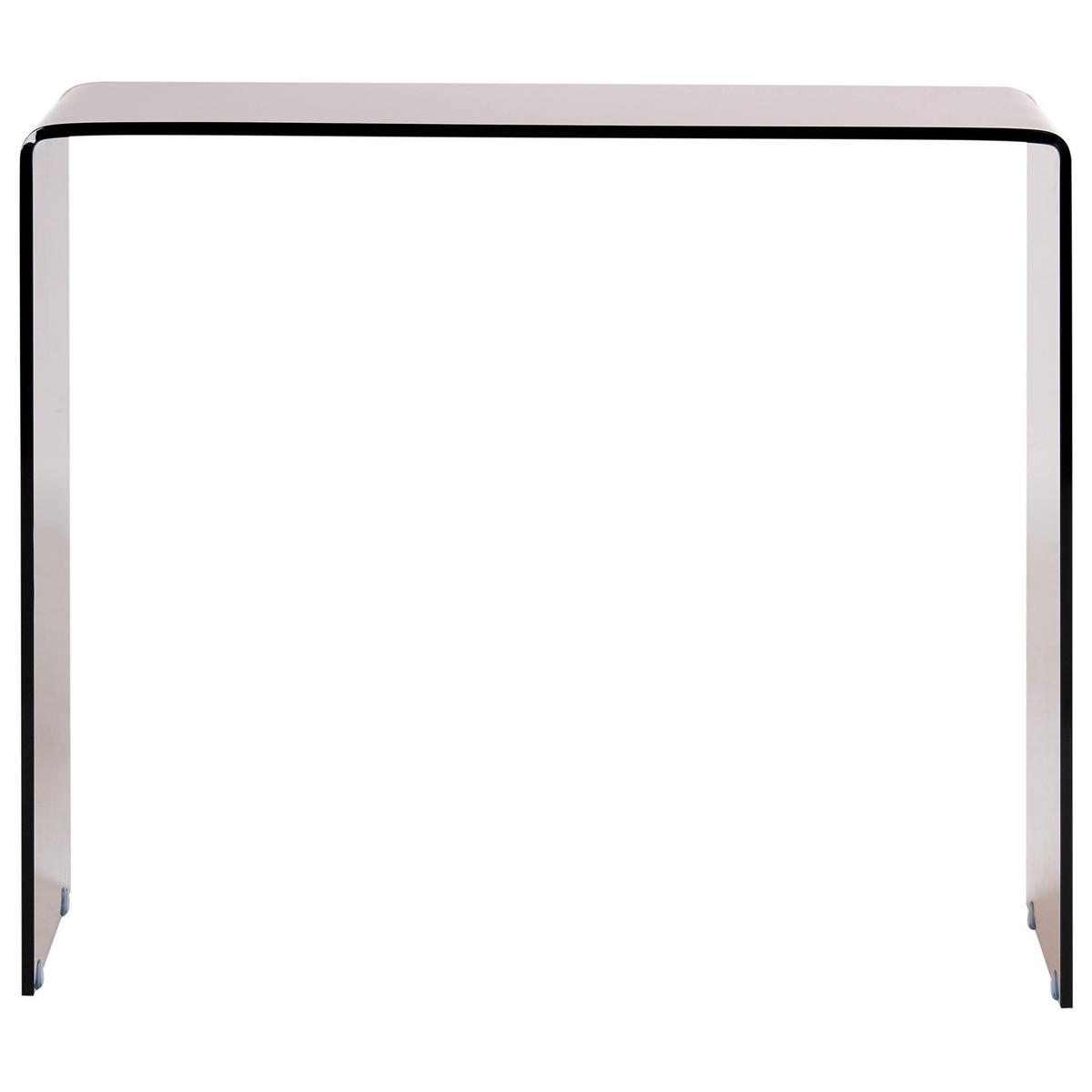KONSOLENTISCH Sicherheitsglas Braun Kendall - Braun, Glas (90/75/30cm) - Beliani