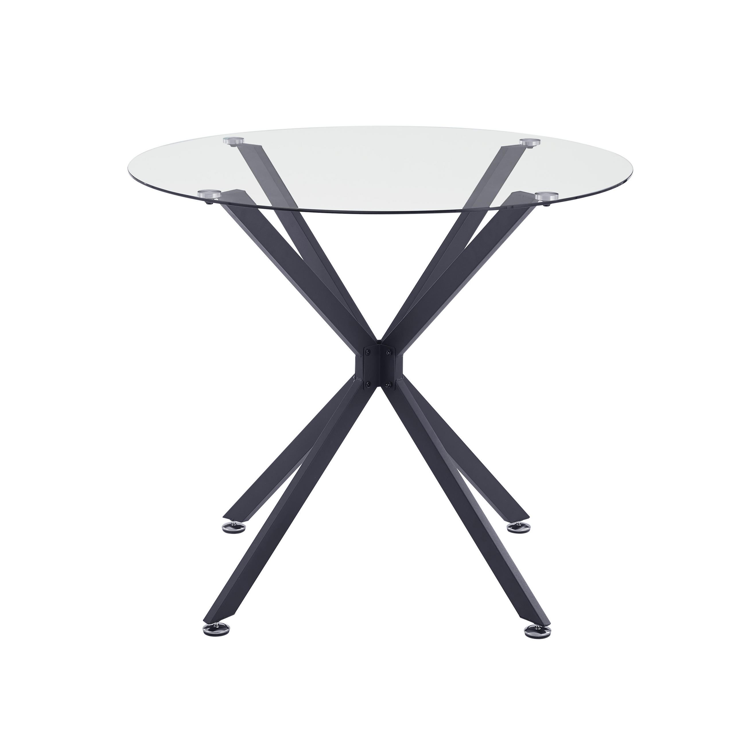 ESSTISCH Schwarz 90/90/78 cm - Schwarz, Holz (90/90/78cm) - PANGIVO