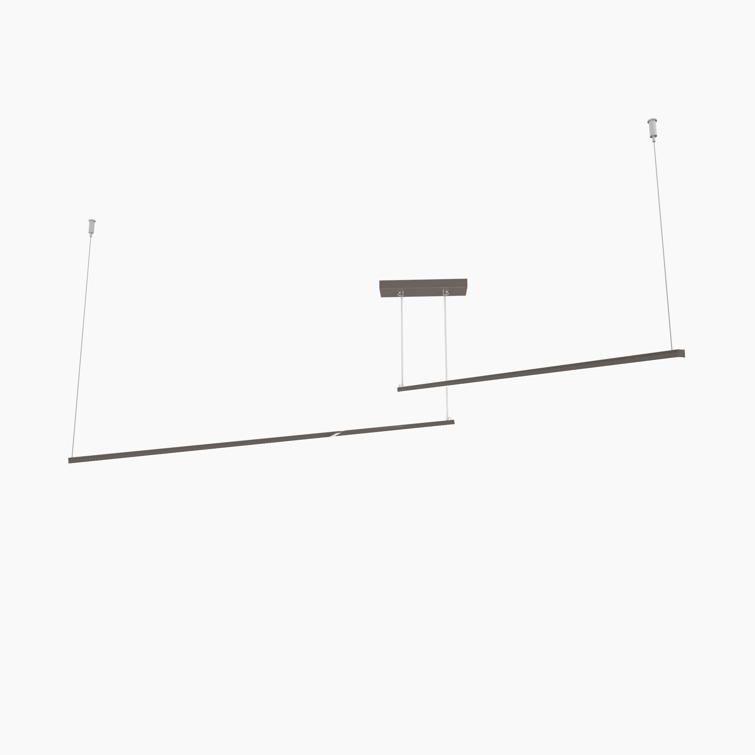 Lumicom Led-Hängeleuchte Graubraun 100x2x2 cm