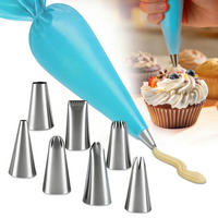 SPRITZBEUTEL Set 8-teilig Blau - Blau, Kunststoff (15/5/20cm)