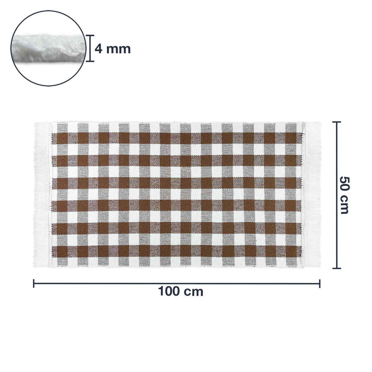 KÜCHENTEPPICH MATRIX - Braun, Textil (50/100cm) - WohnDirect