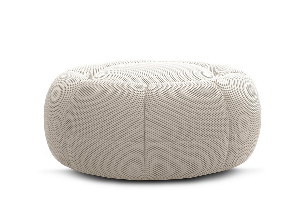 SESSEL UND POUF FIGO UND FAGO, ecru - Ecru, Holzwerkstoff/Textil (104/83/104cm) - Courtois Laville