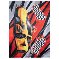 TEPPICH EMMA Rot Grau Gelb 120/170 cm - Gelb/Rot, Kunststoff (120/170cm) - Tapiso