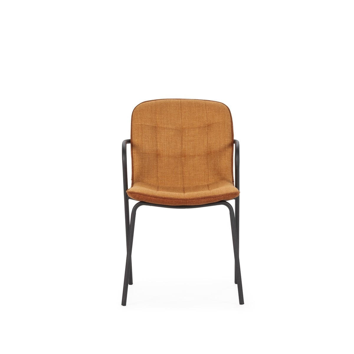 STÜHLE 4er-Set aus Stoff mit Metallbeinen 59/46/51 cm - Terracotta, Textil (59/46/75cm) - Calicosy