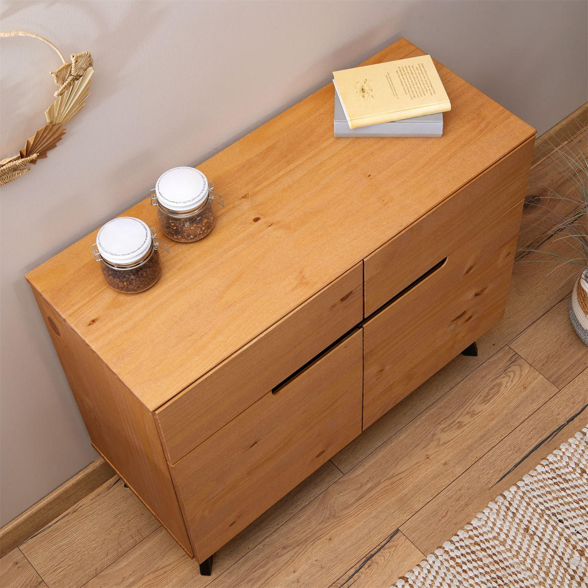 KOMMODE TIBOR - Kieferfarben, Holz (98/84/40cm) - IDIMEX