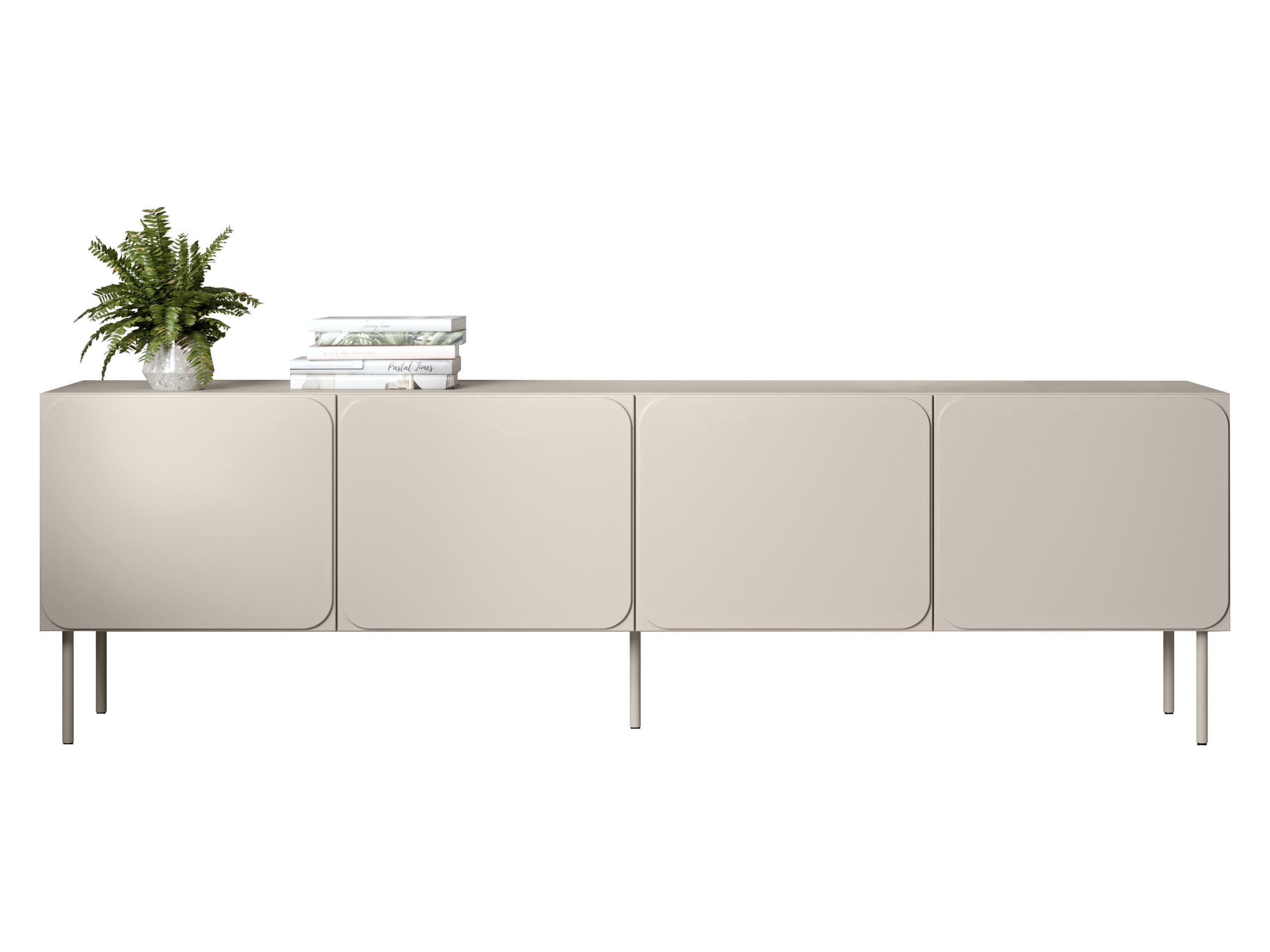 TV-LOWBOARD Rafael 200 4D - Kaschmir, Holzwerkstoff/Metall (200/61/40cm) - MIRJAN24