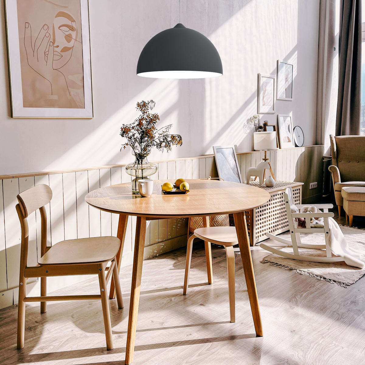 HÄNGELEUCHTE - Anthrazit, Metall (40/40/20cm) - Lumicom