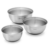 RÜHRSCHÜSSEL, Matt Edelstahl, 1 L & 1.6 L & 3 L, 3er Set - Silberfarben, Metall (26.5/13cm) - Brabantia