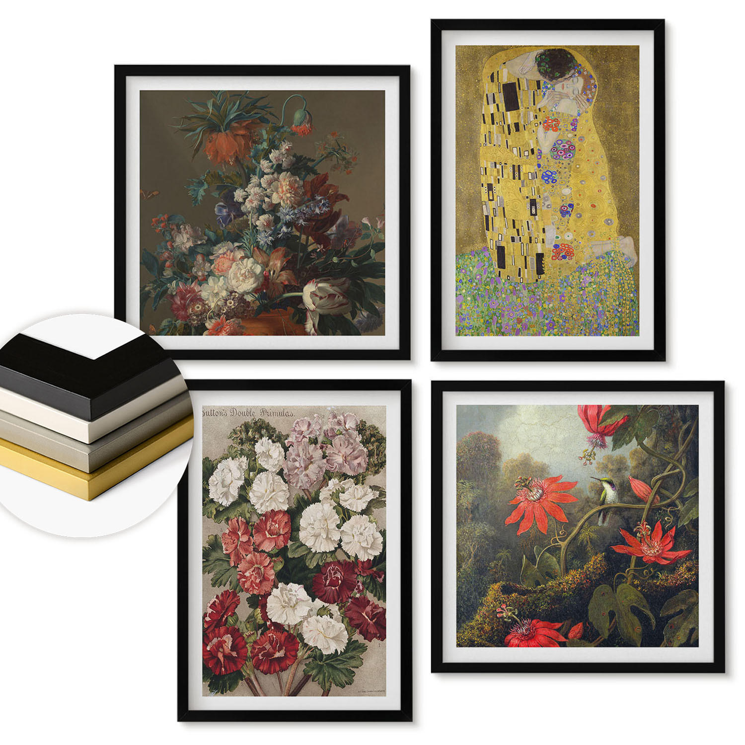 ArtPrintCave Wandbilder Schwarz 50x50 cm
