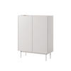 HIGHBOARD COLORE 97/122/37 cm mit 2 Türen Kaschmir - Kaschmir, Holzwerkstoff (97/122/37cm) - MASSENO