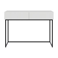 KONSOLENTISCH Veldio Weiß mit schwarzen Beinen 110 cm - Schwarz/Weiß, Holzwerkstoff/Metall (110/79/40cm) - Selsey